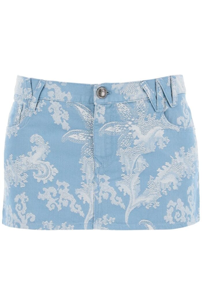 VIVIENNE WESTWOOD Cotton Jacquard Foam Mini Skirt