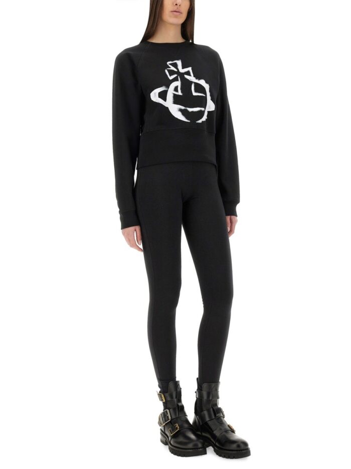 Vivienne Westwood CROPPED SWEATSHIRT "STENCIL ORB"