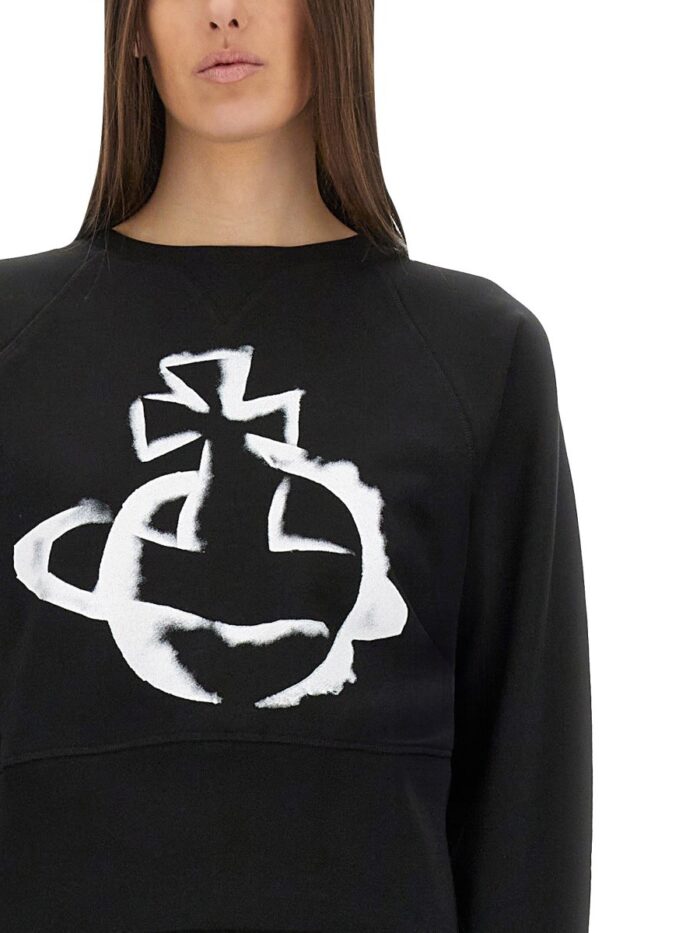 Vivienne Westwood CROPPED SWEATSHIRT "STENCIL ORB"