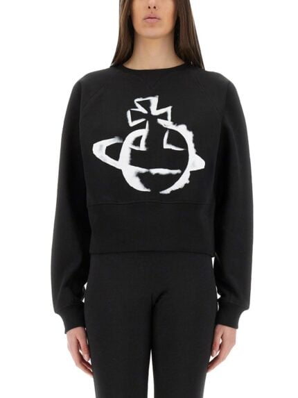 Vivienne Westwood CROPPED SWEATSHIRT "STENCIL ORB"