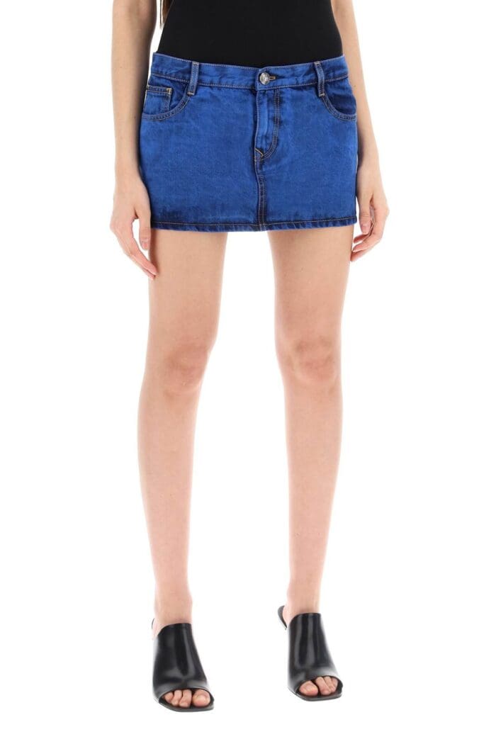 VIVIENNE WESTWOOD Denim Foam Mini Skirt For