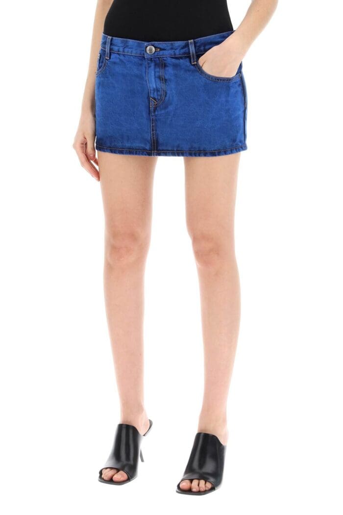 VIVIENNE WESTWOOD Denim Foam Mini Skirt For