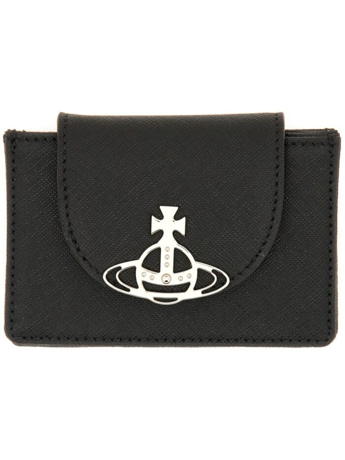 Vivienne Westwood FLAP CARD HOLDER BLACK