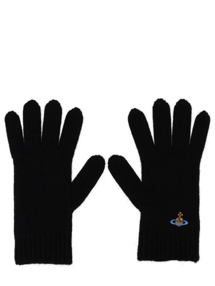 Vivienne Westwood GLOVES WITH ORB EMBROIDERY