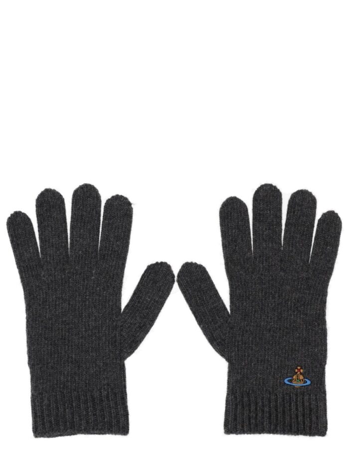 Vivienne Westwood GLOVES WITH ORB EMBROIDERY