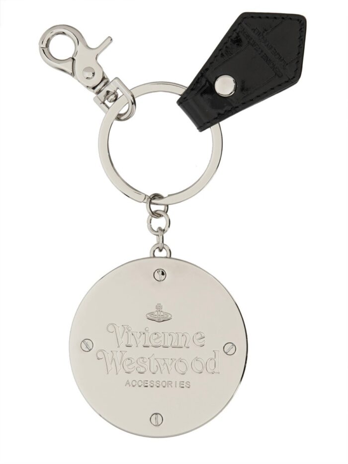 Vivienne Westwood LEATHER "ORB" KEYCHAIN