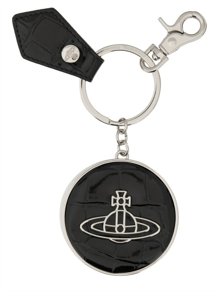 Vivienne Westwood LEATHER "ORB" KEYCHAIN