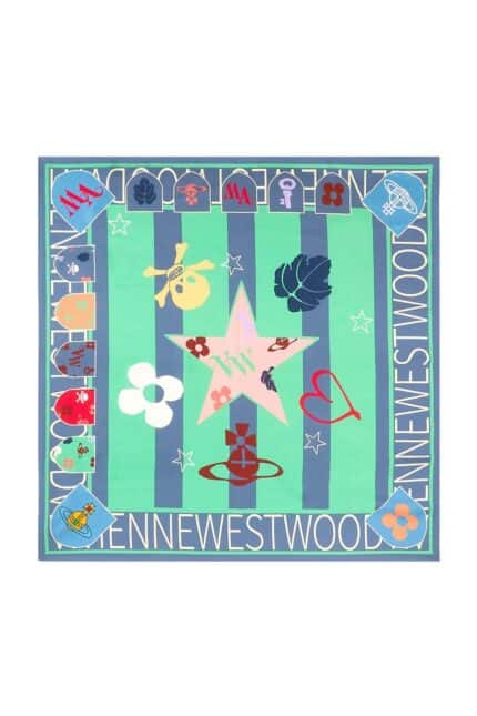 VIVIENNE WESTWOOD Printsquare Football Print Scarf