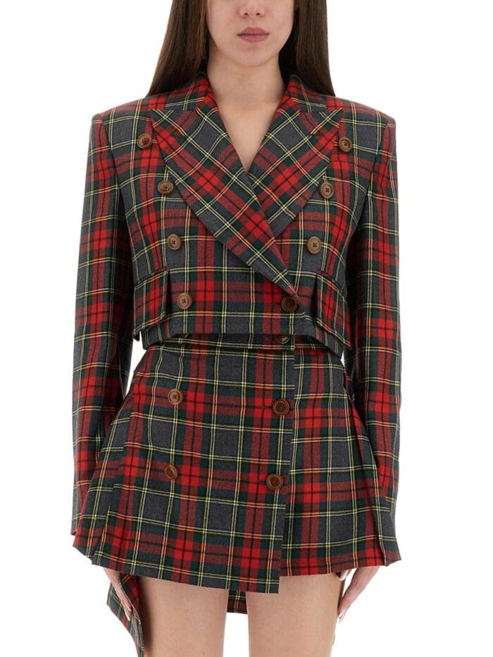Vivienne Westwood TARTAN CROPPED JACKET