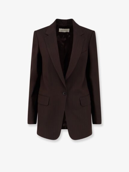 Dries Van Noten Voles Striped Viscose Blazer