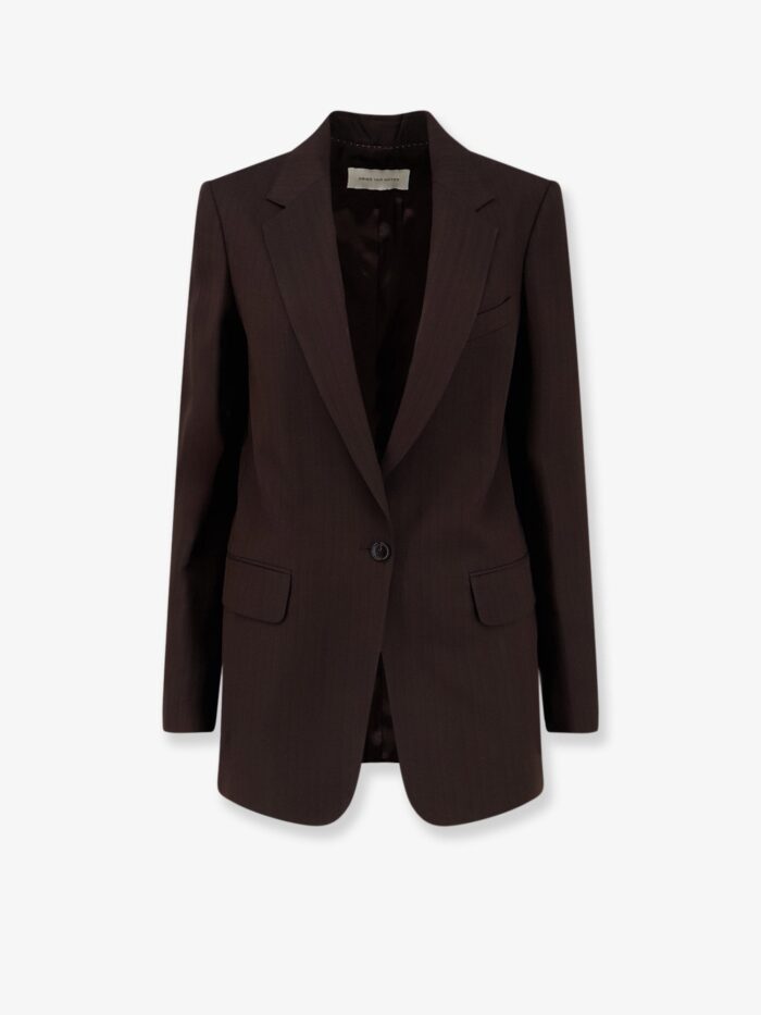 Dries Van Noten Voles Striped Viscose Blazer
