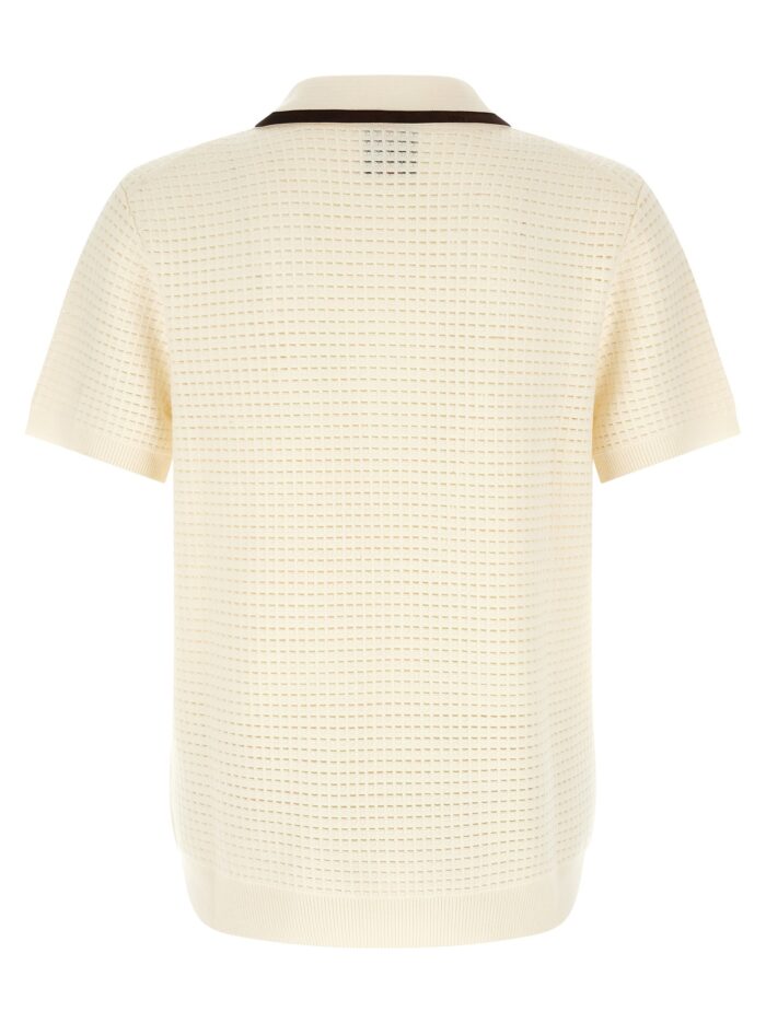 CASABLANCA 'Waffle Stitch' Knit Polo Shirt