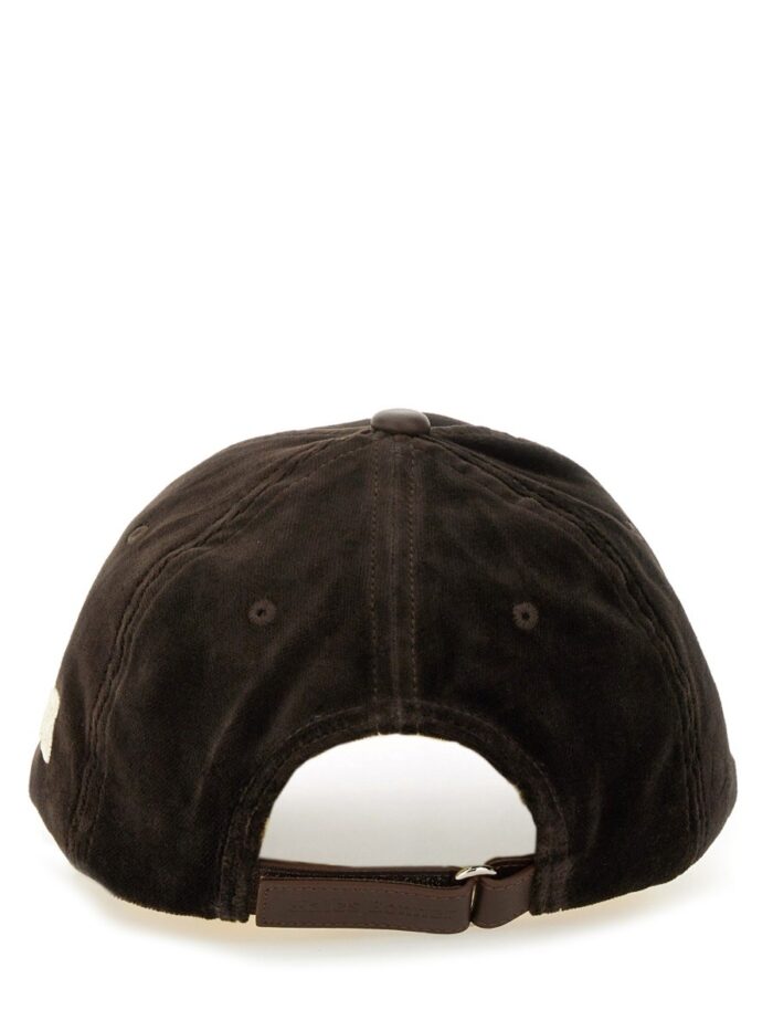 WALES BONNER VELVET BASEBALL CAP