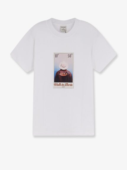 WALK IN PARIS Cotton T-shirt With "Leather Jacket" Print On The Front