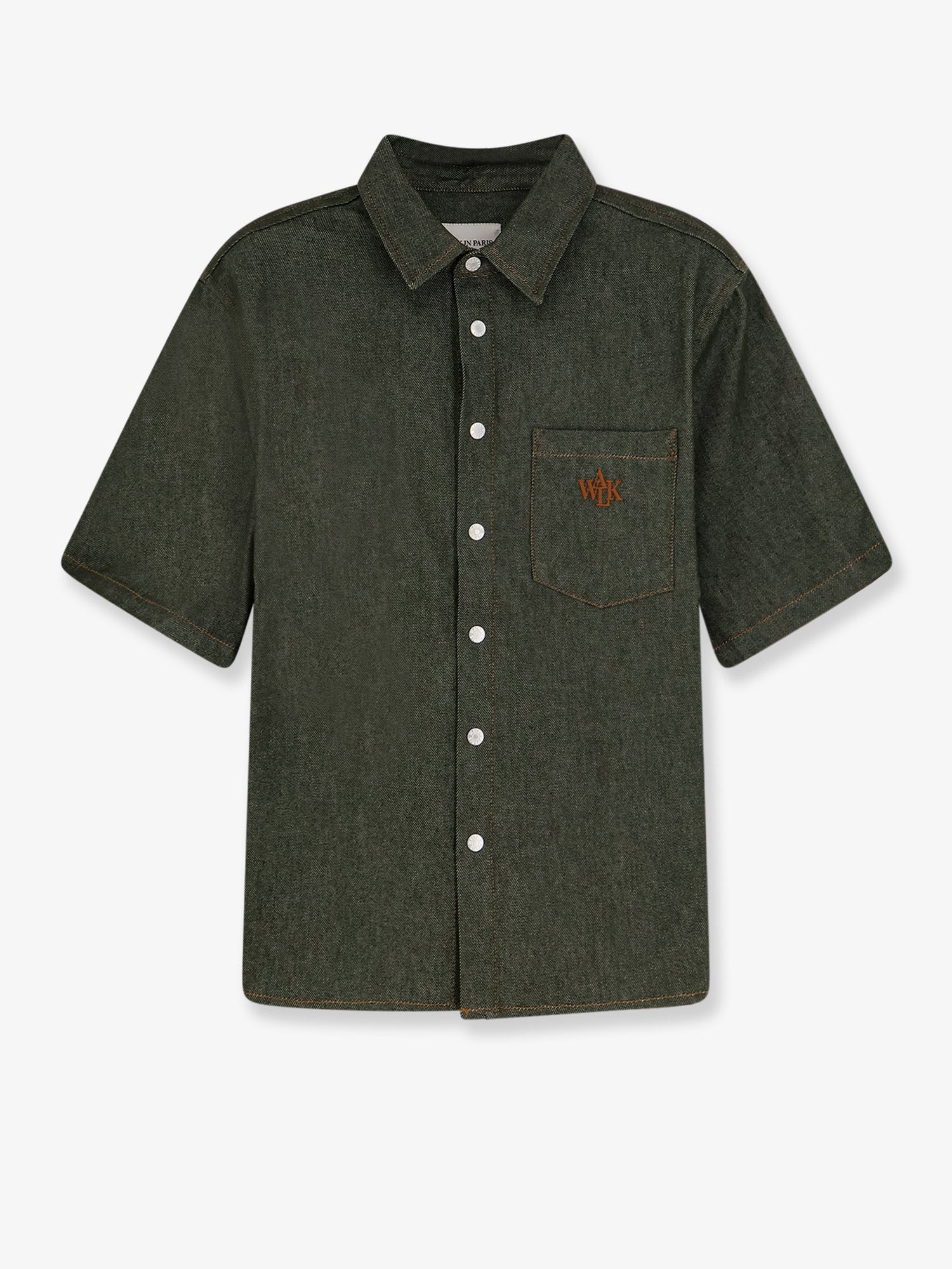 WALK IN PARIS Green Denim Shirt