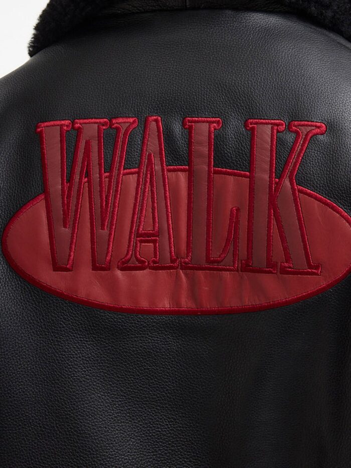 Walk In Paris X Schott NYC ® Leather Jacket With Front Embroidered Logo