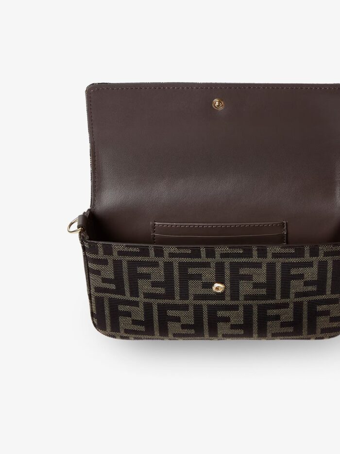 Fendi Wallet On Chain Tube FF Zucca Fabric Crossbody Bag