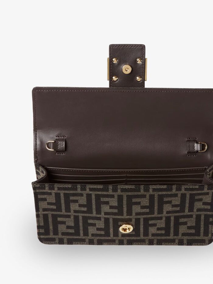 Fendi Wallet On Chain Tube FF Zucca Fabric Crossbody Bag