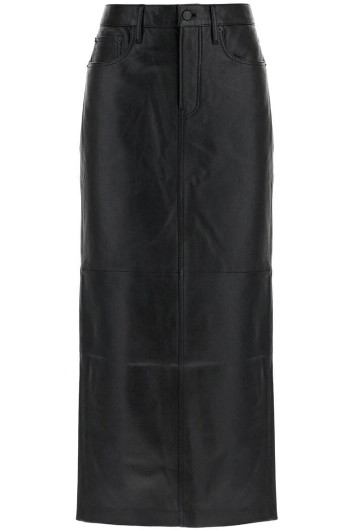 WARDROBE.NYC Leather Column Skirt For Women