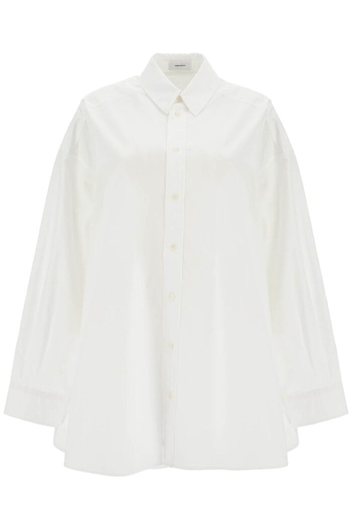 WARDROBE.NYC Mini Shirt Dress With Button Closure