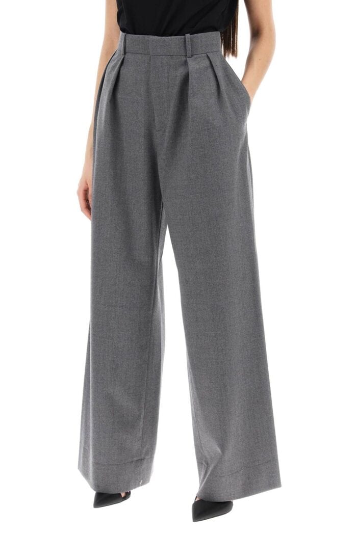 WARDROBE.NYC Wide Leg Flannel Trousers For Men Or