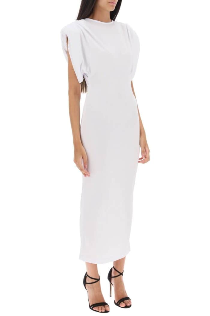 Wardrobe.nyc Midi Sheath Dress With Structured Shoulders