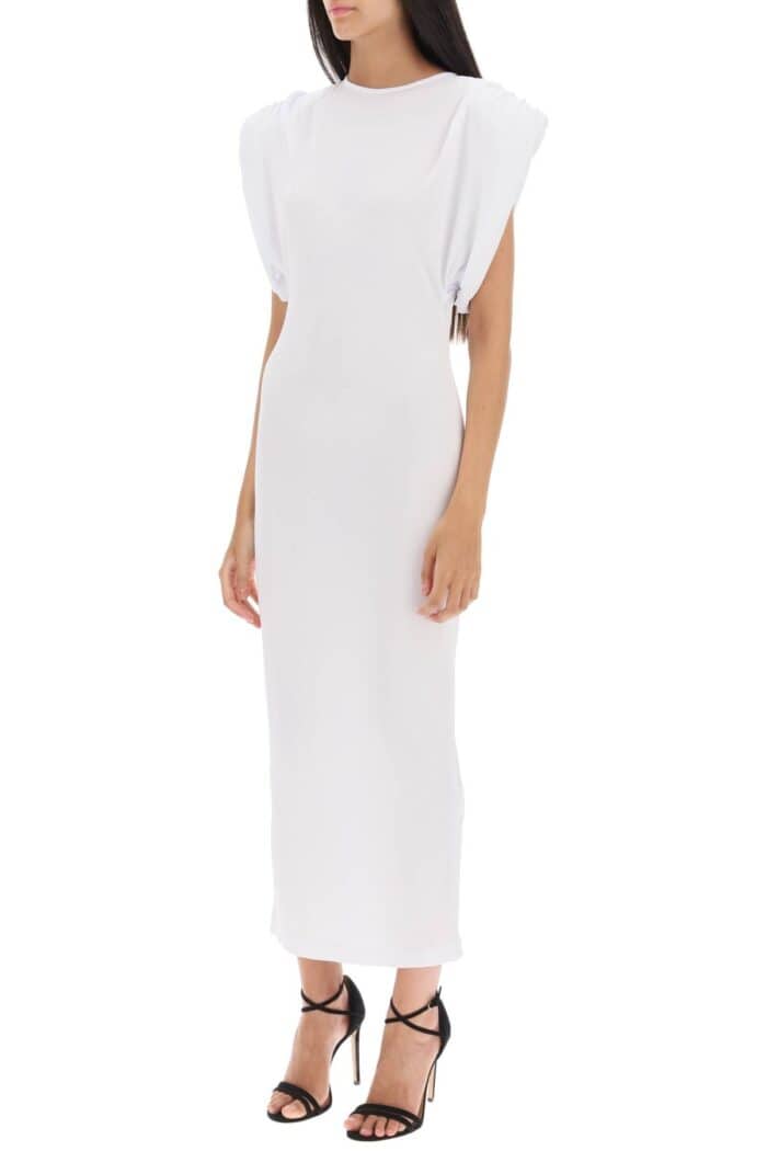 Wardrobe.nyc Midi Sheath Dress With Structured Shoulders