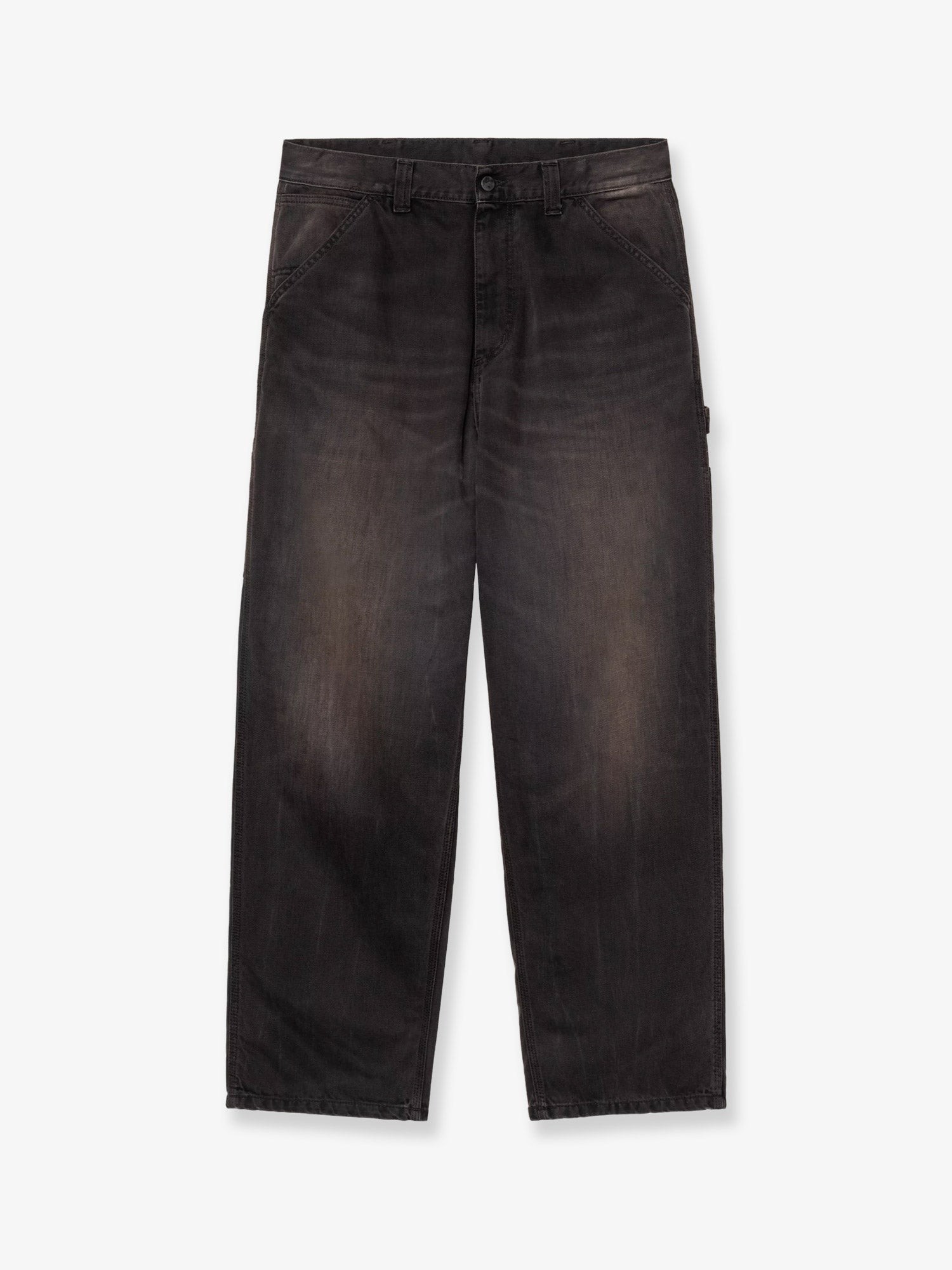 Carhartt Wip Washed-out Black Denim Jeans
