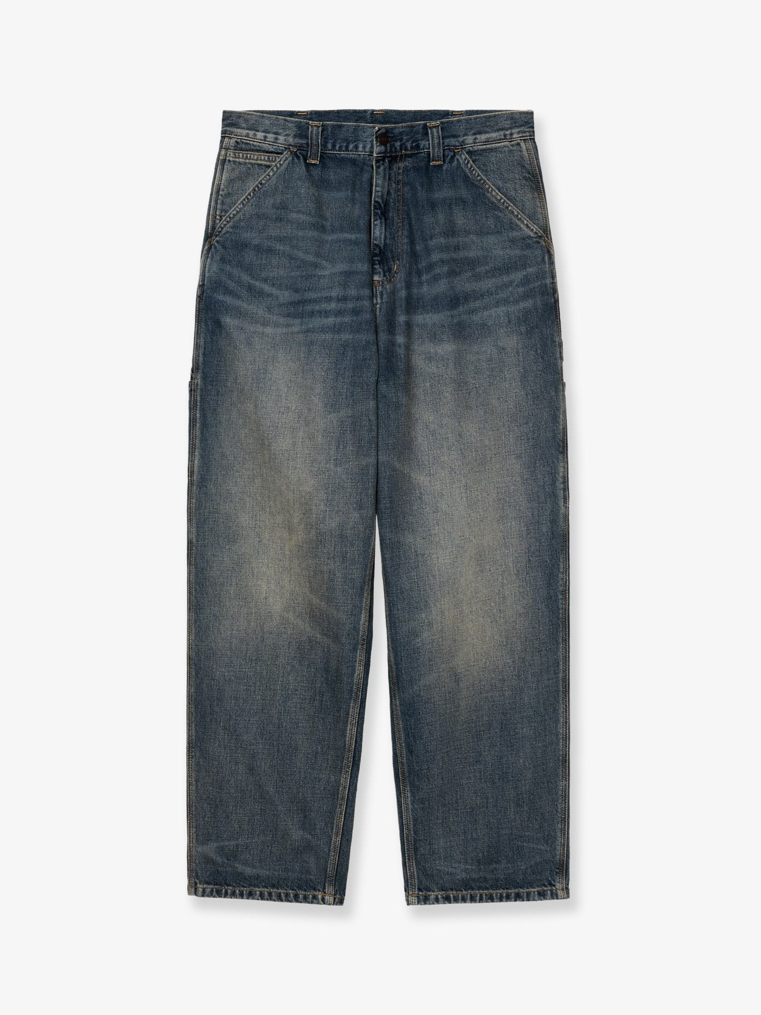 Carhartt Wip Washed-out Blue Denim Jeans
