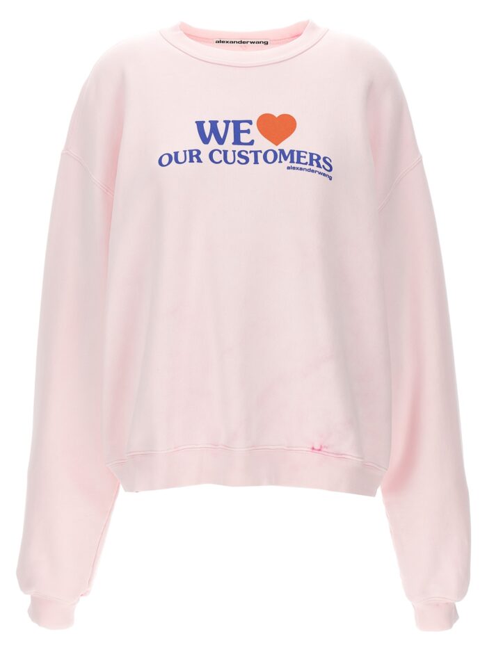 alexander wang 'we love our customers' sweatshirt Alexander Wang 'We Love Our Customers' Sweatshirt