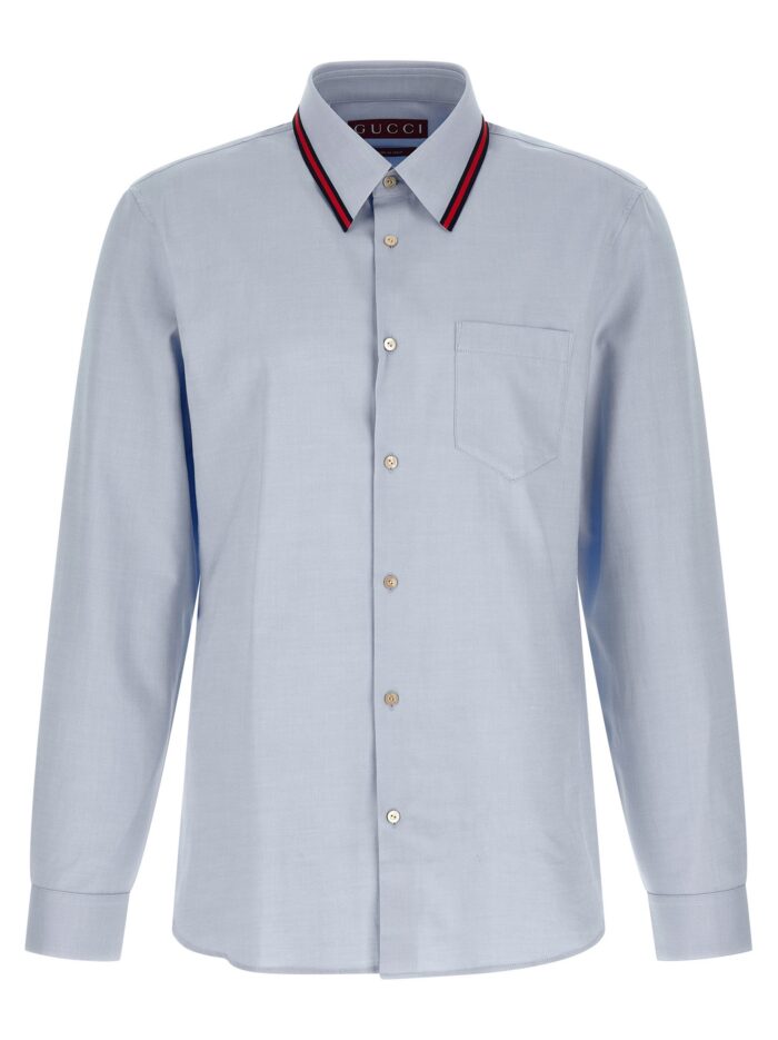 gucci 'web' collar shirt Gucci 'Web' Collar Shirt