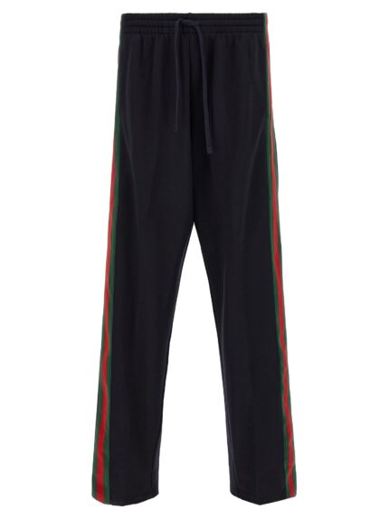 Gucci 'Web' Cotton And Silk Joggers