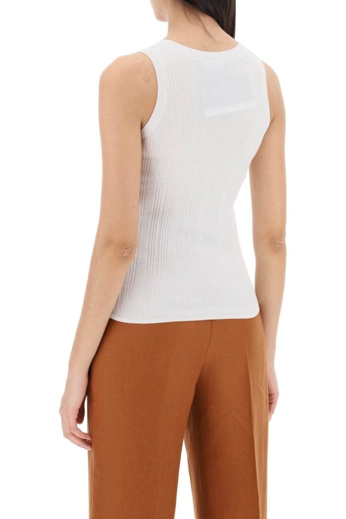 WEEKEND MAX MARA Ceylon Ribbed Knit Sleeveless Top