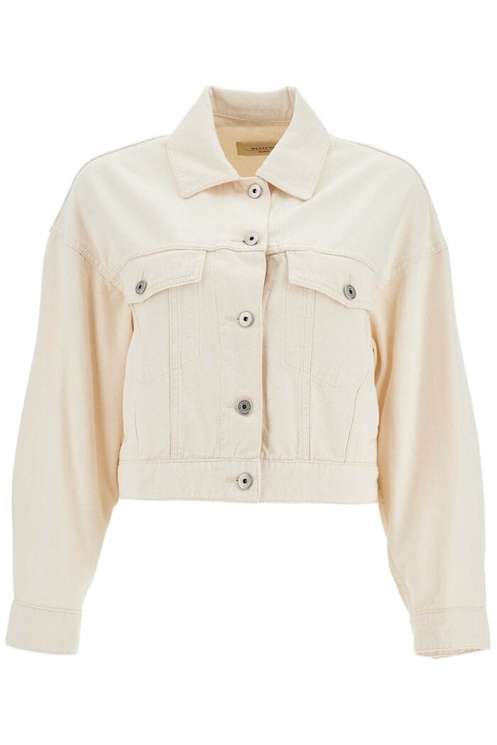 WEEKEND MAX MARA Cropped Denim Bull Jacket 'ribe