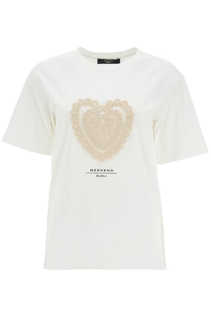 WEEKEND MAX MARA Embroidered Heart T-shirt