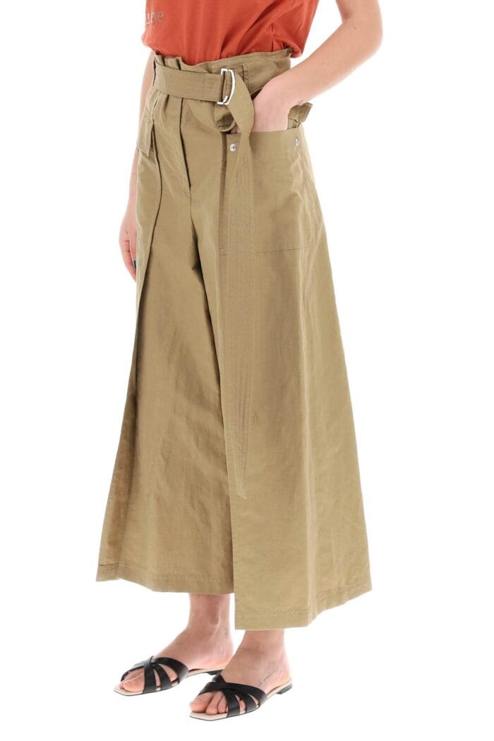 WEEKEND MAX MARA Flared Linen And Cotton Trousers