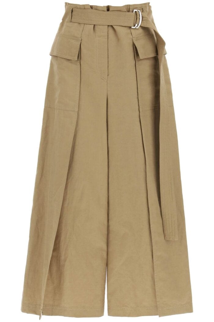 WEEKEND MAX MARA Flared Linen And Cotton Trousers