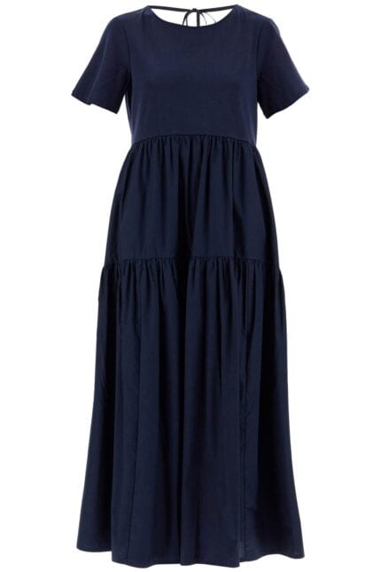 WEEKEND MAX MARA Maxi Jersey And Poplin Dress In