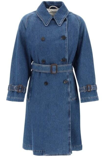 Weekend Max Mara Organic Cotton Denim Blasy Trench Coat