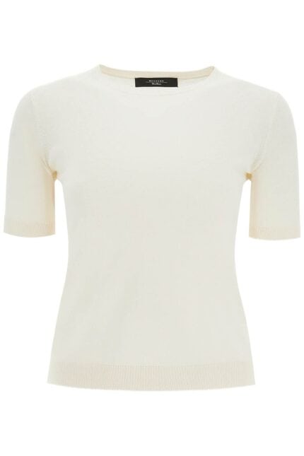 WEEKEND MAX MARA Silk And Cotton 'agro' Knit Top