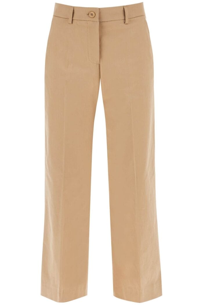 WEEKEND MAX MARA Stretch Cotton Cropped Pants