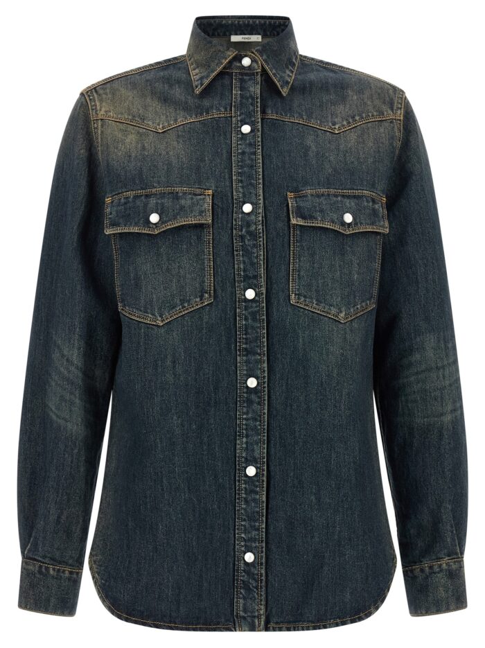 fendi 'western' denim shirt Fendi 'Western' Denim Shirt