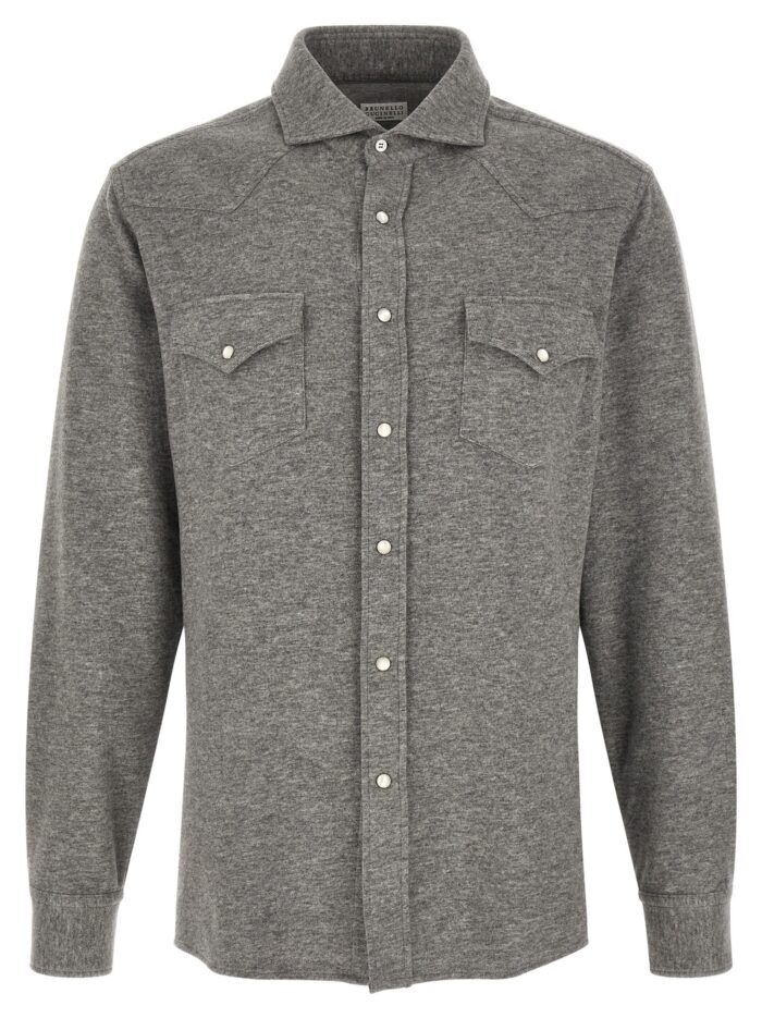 brunello cucinelli western shirt Brunello Cucinelli Western Shirt