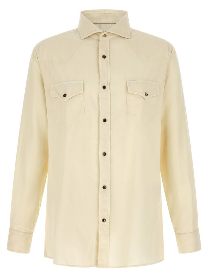 brunello cucinelli western velvet shirt Brunello Cucinelli Western Velvet Shirt