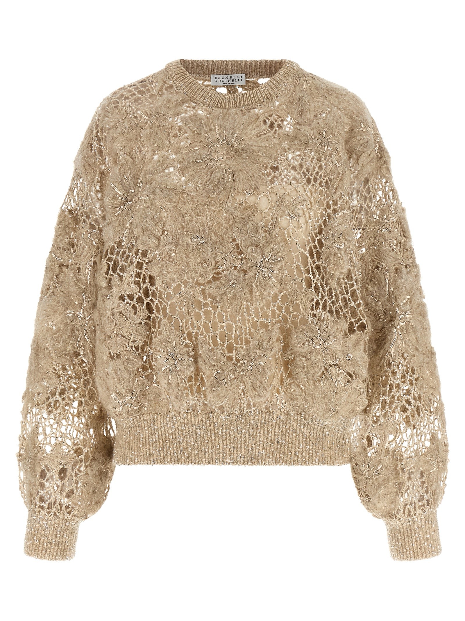 Brunello Cucinelli 'Whispering Bloom Embroidery' Sweater
