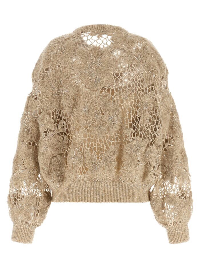 Brunello Cucinelli 'Whispering Bloom Embroidery' Sweater