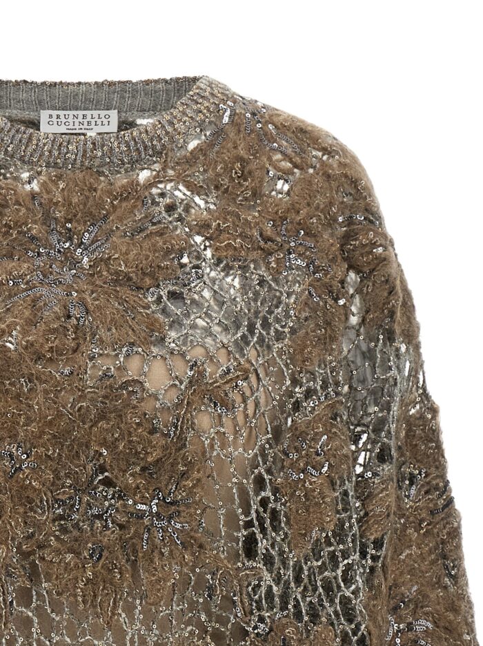 Brunello Cucinelli 'Whispering Bloom Embroidery' Sweater