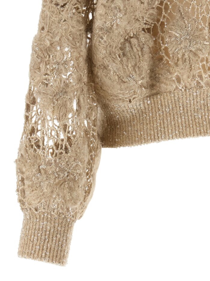 Brunello Cucinelli 'Whispering Bloom Embroidery' Sweater