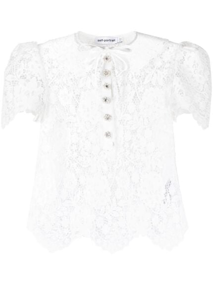 White Cord Lace Top