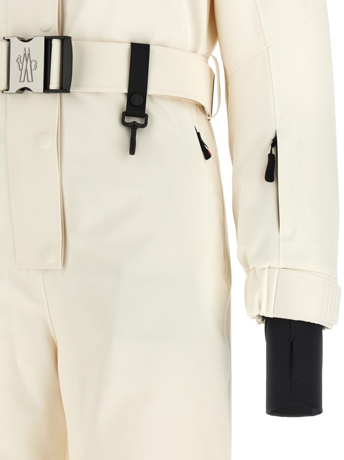 MONCLER GRENOBLE White Fringed Ski Suit
